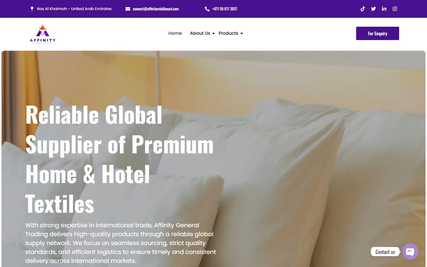 Affinity General Trading FZ website