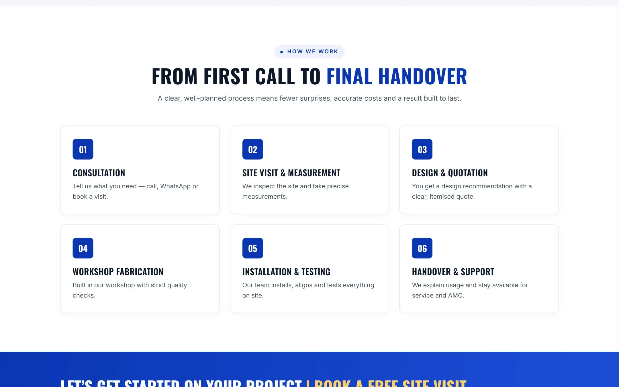 From first call to final handover: the six-step process