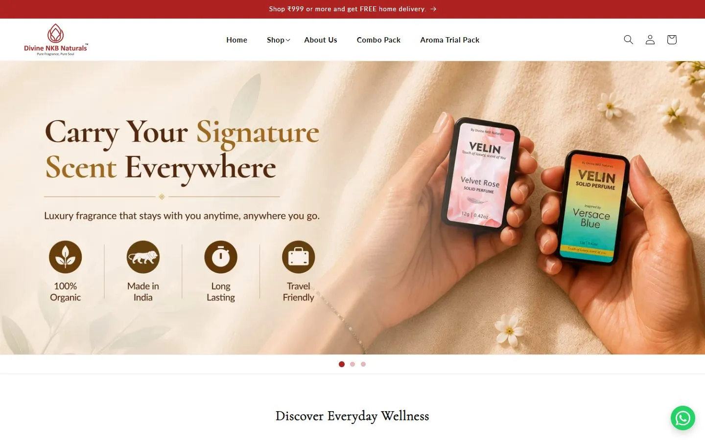Divine NKB Naturals website
