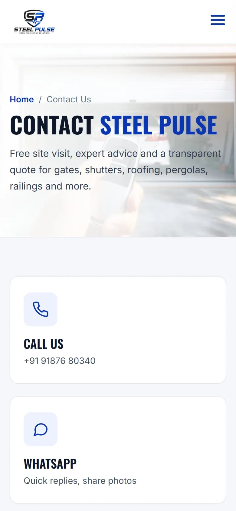 Contact options on a phone