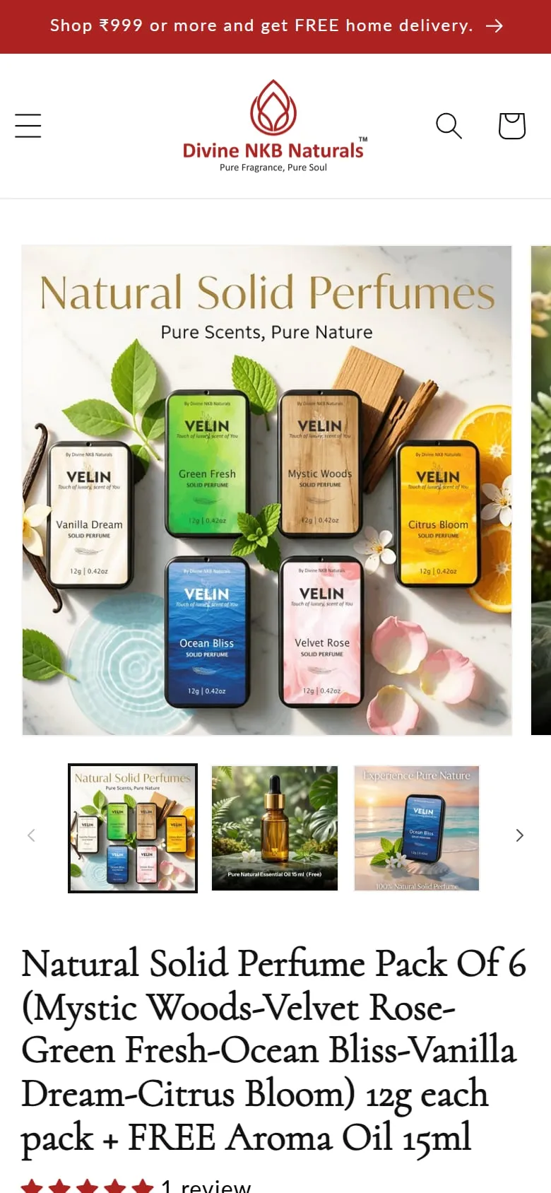 Mobile product page gallery