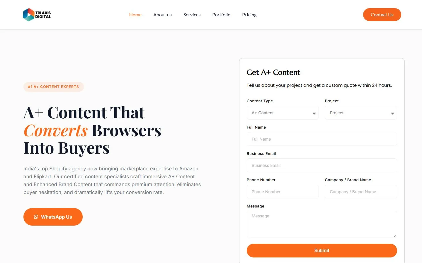 Tri Axis Digital website